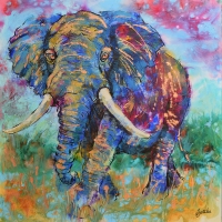 2. Majistic Elephant 48x48 Acrylic