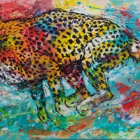 2. Cheetah Run 48x24 Acrylic